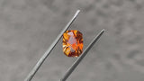2.59CT PRECISION CUT RADIANT MONTANA SAPPHIRE, PARTI ORANGE YELLOW, 8.5X6.5MM