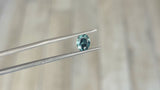 1.45CT PRECISION CUT OVAL BRILLIANT MONTANA SAPPHIRE, TEAL COLOR SHIFTING OCEAN BLUE, 7X5.9MM