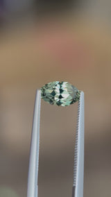 1.28ct Oval Madagascar Sapphire, Green, 7.9x5.1x3.8mm, Untreated