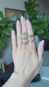 1.55ct Round Madagascar Light Green Sapphire Low Profile Scallop Cup Solitaire in 14k Yellow Gold