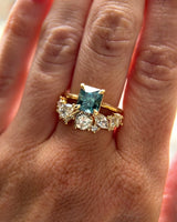 Mixed Shape Natural Diamond Cluster Ring in 18k Yellow Gold