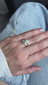 1.05ct Round Precision Cut Light Blue Montana Sapphire Lotus Solitaire in 14k Yellow Gold