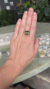 6.59CT OVAL MADAGASCAR SAPPHIRE, FOREST GREEN, UNTREATED, 12.5X10.1X6MM