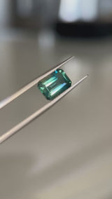 2.94CT EMERALD CUT MADAGASCAR SAPPHIRE, 9.46X6.65X4.61MM, MEDIUM TEAL BLUE GREEN, 9.46X6.65X4.61MM, EARLY ACCESS