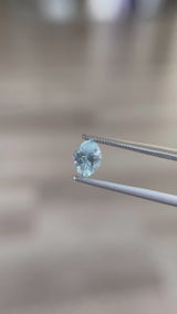 0.85ct Montana Sapphire, Silky Ice Blue, 6.7x5.0x3.7mm, Untreated