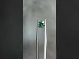1.29CT ROUND MADAGASCAR SAPPHIRE, PARTI GREEN WITH LIGHT TEAL FLASHES, 6.2MM