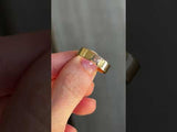 0.70ct Rustic Bicolor Earthy Diamond Bezel Wide Unisex Band in 14k Yellow Gold