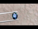 1.60CT OVAL BRILLIANT PRECISION CUT MONTANA SAPPHIRE, PARTI DEEP TEAL BLUE, 8.2X6.2X4.3MM