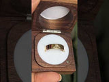 Modern Mountain Peak Diamond - 6mm Wedding Band Recycled Gold