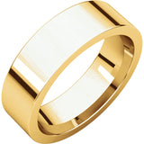 Flat Plain Men's Band 6mm - Wedding Band Recycled Gold - Gold Wedding band by Anueva Jewelry