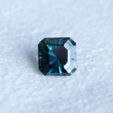 1.01CT SQUARE RADIANT MADAGASCAR SAPPHIRE, PARTI BLUE GREEN YELLOW, 5.60MM, UNTREATED
