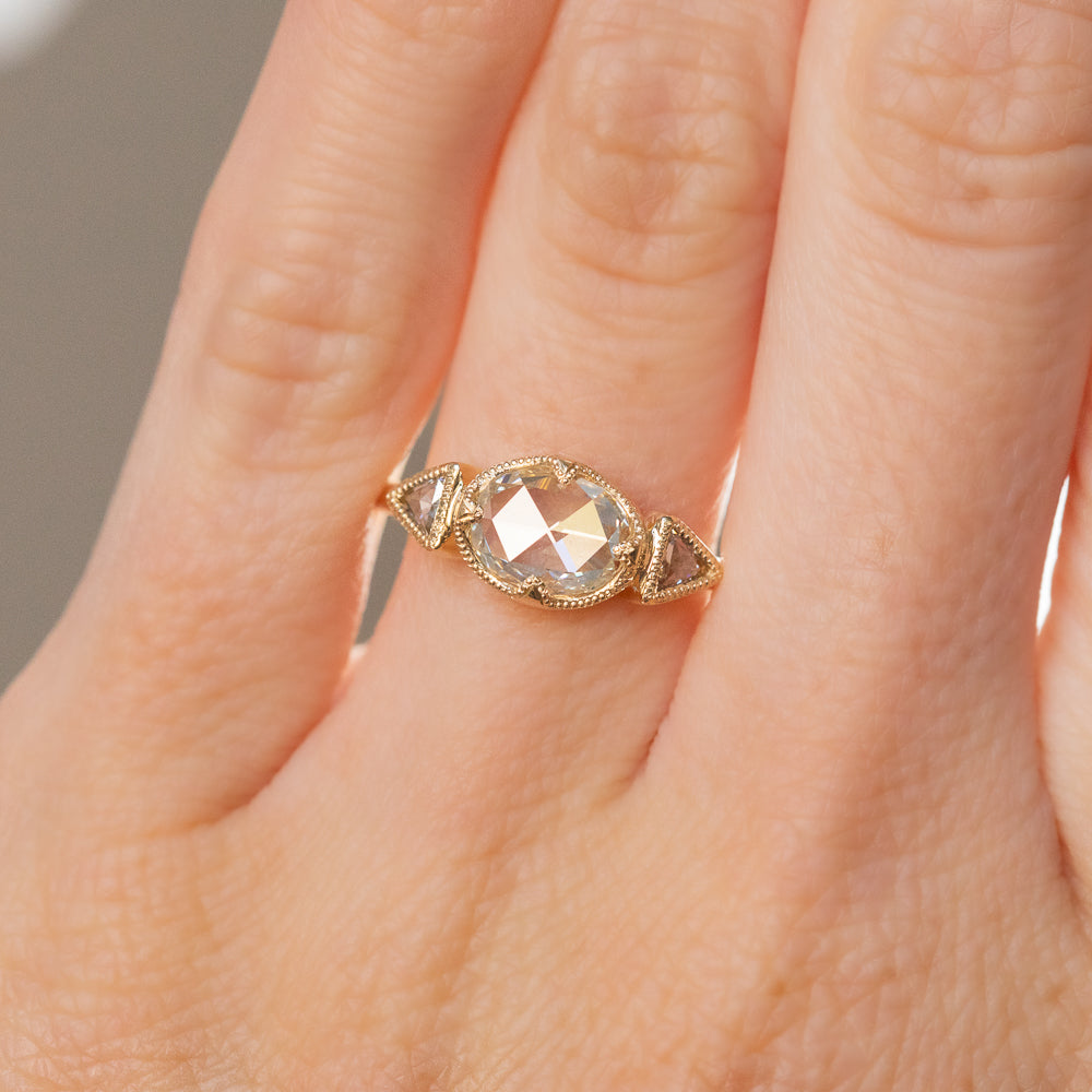 Rose cut trillion diamond Clearance