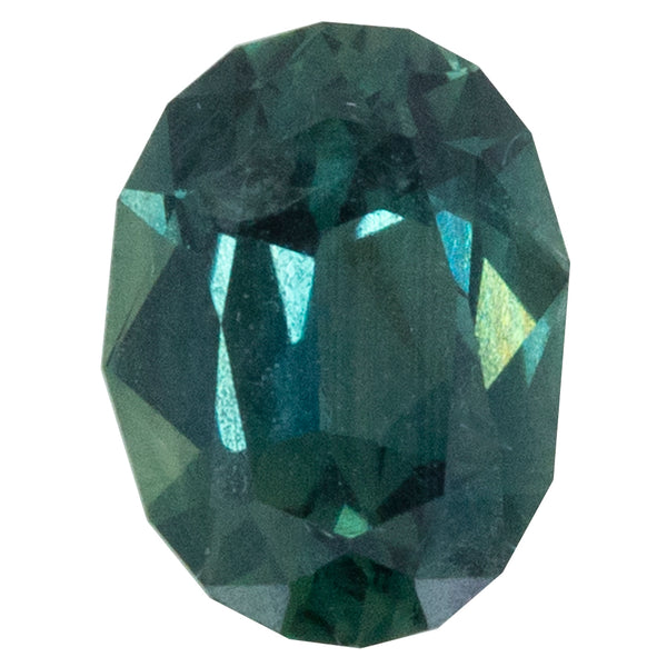 1.17CT OVAL NIGERIAN SAPPHIRE, TEAL BLUE GREEN, UNHEATED, 7.26X3.36MM