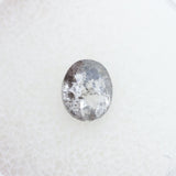 1.34CT OVAL SALT AND PEPPER DIAMOND, 6.97X5.72MM