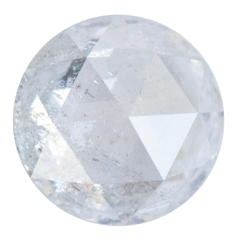 1.67CT ROUND ROSECUT DIAMOND, WHITE CLEAR, 7.58X3.62MM