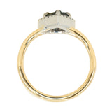 1.70ct Australian Pear Shaped Diamond Two-Tone Low Profile Split Shank Halo Ring in 14k White and Yellow Gold