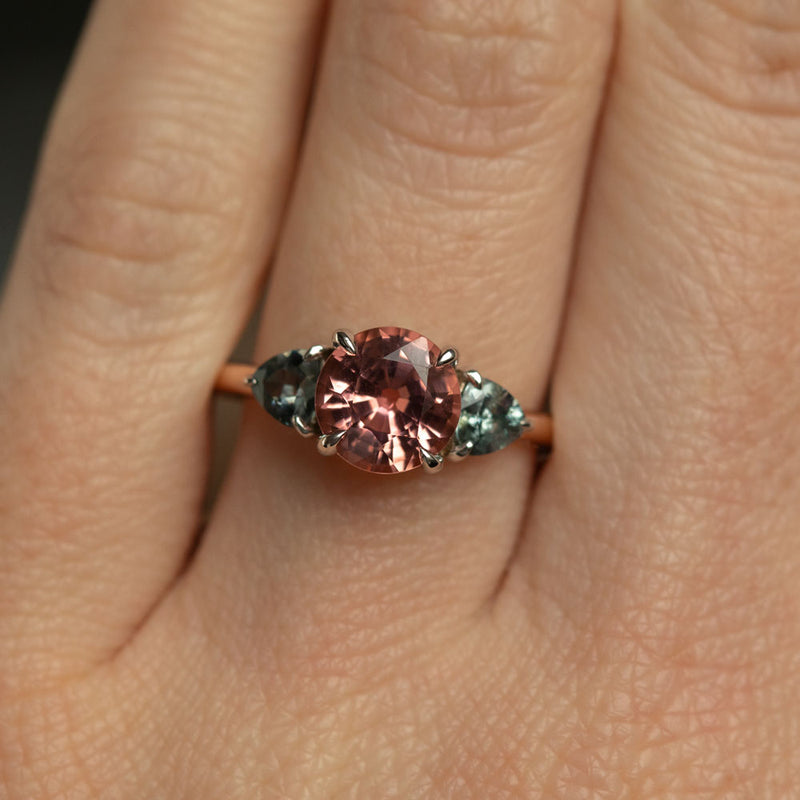 White Gold Pink Tourmaline & Diamond Five Stone Ring - Rings from Cavendish  Jewellers Ltd UK