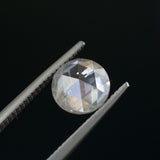 1.75CT ROUND ROSECUT DIAMOND, CLEAR ICY WHITE GREY, 7.61X3.51MM