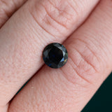 1.90CT ROUND AUSTRALIAN SAPPHIRE, DEEP DEEP ROYAL BLUE, 7.76MM. UNHEATED.