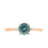 1.05ct Round Montana Sapphire Evergreen Solitaire in 14k Yellow Gold