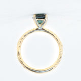 1.61ct Deep Blue Nigerian Sapphire Evergreen Solitaire Ring in 14k Yellow Gold