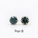 4.5-5mm Sapphire stud earrings in White, Yellow and Rose Gold