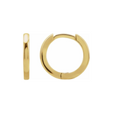 Round Hoop Earrings in Solid Recycled Gold