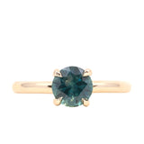 1.31ct Round Montana Sapphire Classic 4 Prong Solitaire in 14k Yellow Gold
