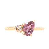 1.41ct Ruby and 0.25ct Antique Old European Cut Diamond Ring in 18k Yellow Gold