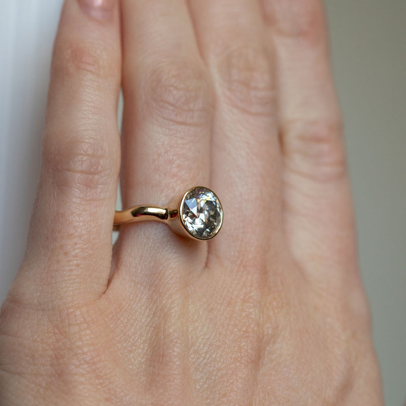 Light grey diamond engagement ring Clearance