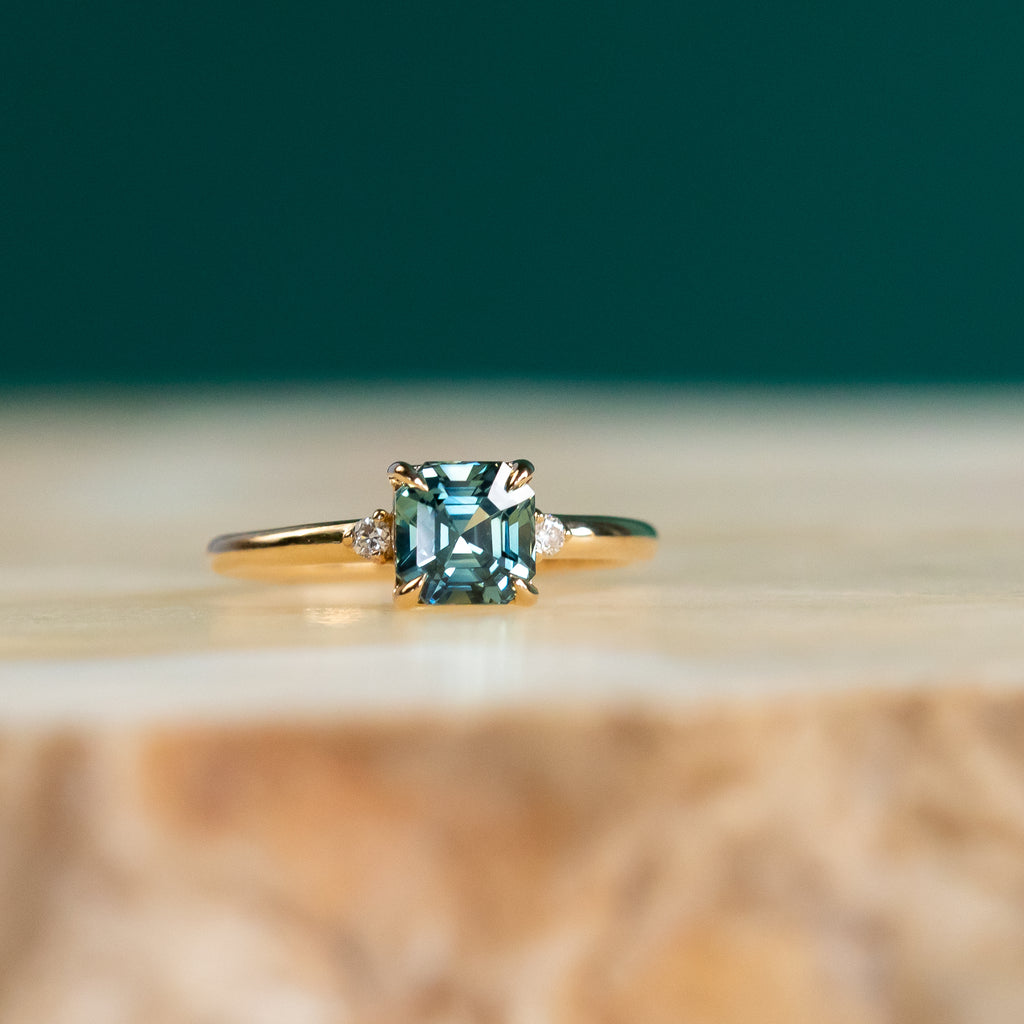 One of a Kind Asscher Cut Sapphire Signet Ring No. 42 – WWAKE