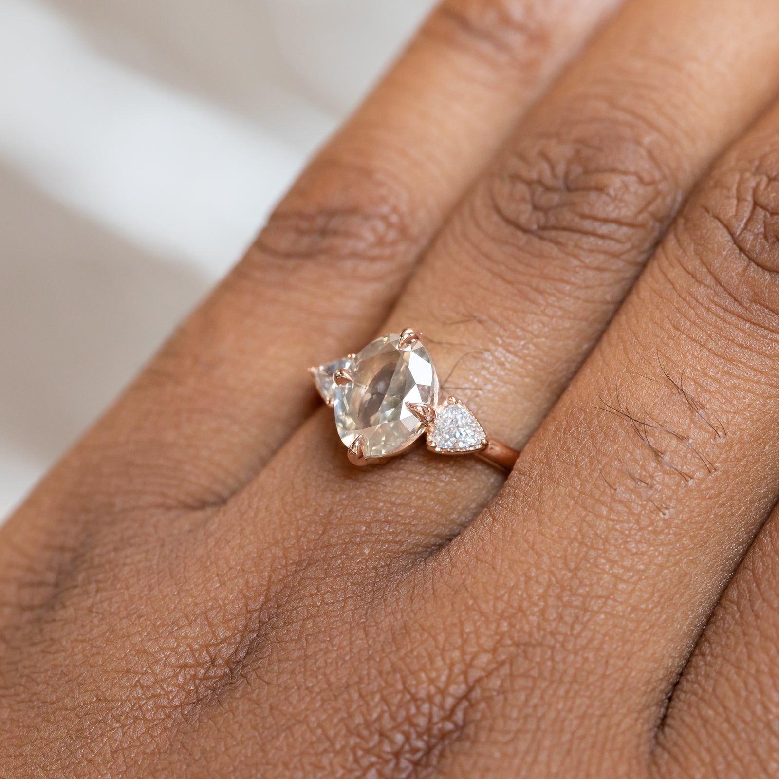 3 carat champagne diamond ring online