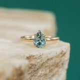1.47ct Color-Shifting Pear Montana Sapphire Classic Solitaire in 14k Yellow Gold