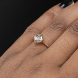 1.33ct Asscher cut Diamond in 14k Yellow Gold Contemporary Bezel Setting