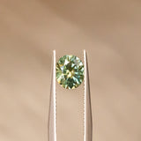 1.56CT OVAL PRECISION CUT MONTANA SAPPHIRE, MINTY TEAL GREEN, 7.38X6.31MM