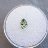 0.83CT PEAR MONTANA SAPPHIRE, COLOR SHIFTING GREEN TO PURPLE GREY, 6.99X5MM, UNTREATED