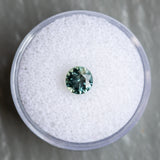 1.03CT ROUND COLOR-SHIFTING AFRICAN SAPPHIRE, GREY GREEN BLUE, 5.99X4.20MM