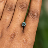 1.03CT ROUND COLOR-SHIFTING AFRICAN SAPPHIRE, GREY GREEN BLUE, 5.99X4.20MM