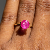 1.86CT Round Sapphire, Bright Fuschia Pink, 7x3.29MM