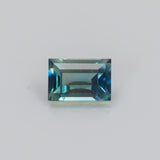 2.01ct MADAGASCAR BAGUETTE SAPPHIRE, PARTI TEAL WITH SEAFOAM, 7.69X5.25X4.29MM, UNHEATED