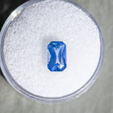 1.68CT Scissor Cut African Sapphire, Silky Periwinkle Blue, 8.35x5.27x3.88MM