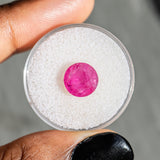 2.89CT Round Sapphire, Bright Fuschia Pink, 9x3.85MM