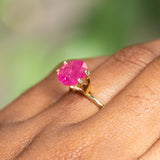 2.89CT Round Sapphire, Bright Fuschia Pink, 9x3.85MM