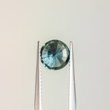 2.22CT Round Sri Lanka Sapphire, Teal Green, 7.39x5.48MM