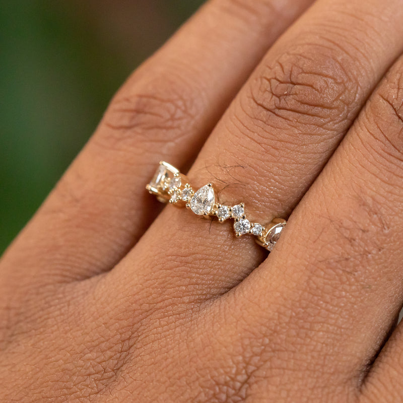 Pear Diamond Band