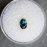 0.75CT AUSTRALIAN OVAL SAPPHIRE, TEAL BLUE, 6.7X4.7X3.26MM