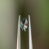 0.75CT AUSTRALIAN OVAL SAPPHIRE, TEAL BLUE, 6.7X4.7X3.26MM