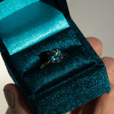 2.14ct Teal Blue Round Montana Sapphire Classic 4 Prong Solitaire in 14k Yellow Gold