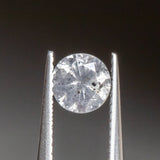 0.97CT ROUND BRILLIANT SALT & PEPPER DIAMOND, GREY WHITE WITH SPECKLES, 6.01X4.24MM