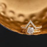 Evergreen Band with Embedded Diamonds